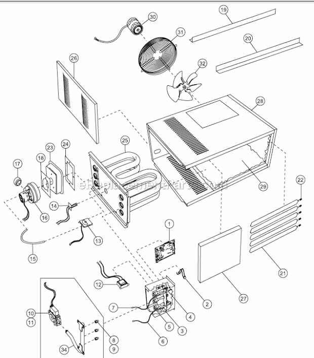 Page A Diagram and Parts List for MHU45  Mr Heater Heater